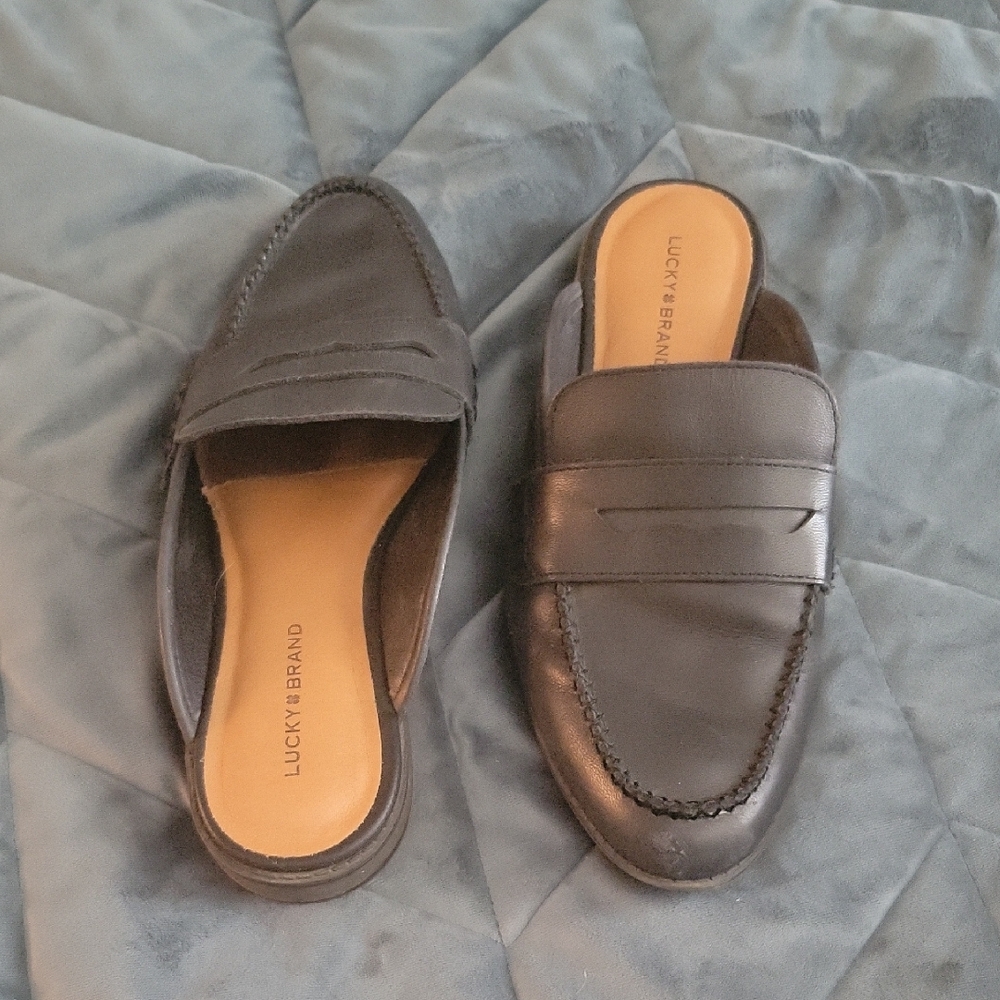 Lucky Brand Black Loafer Mules - Picture 6 of 7